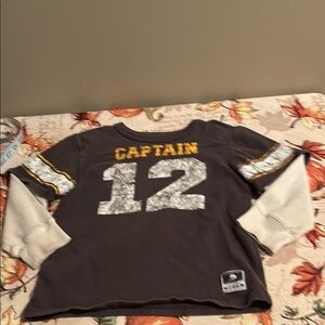Buy 1 Get 3 Free! Captain 12 Kids Shirt - Gray and White
